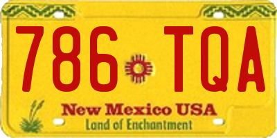 NM license plate 786TQA