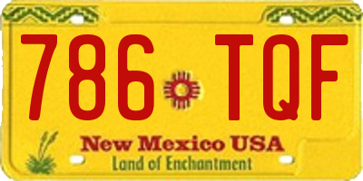 NM license plate 786TQF