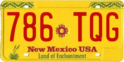 NM license plate 786TQG