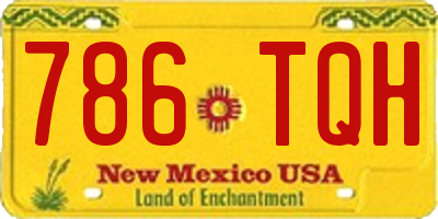 NM license plate 786TQH