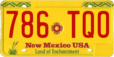 NM license plate 786TQO