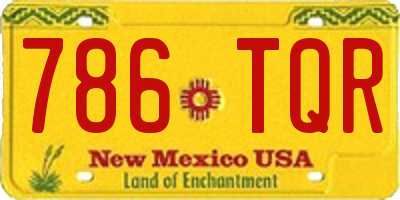 NM license plate 786TQR