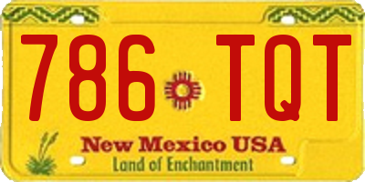 NM license plate 786TQT