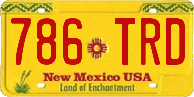 NM license plate 786TRD