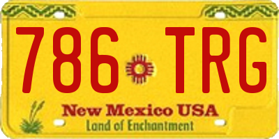 NM license plate 786TRG