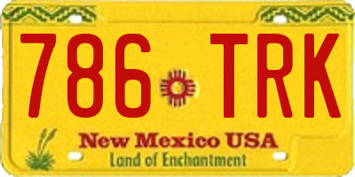 NM license plate 786TRK