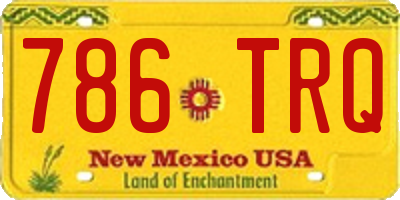 NM license plate 786TRQ