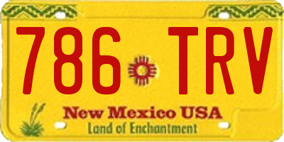 NM license plate 786TRV