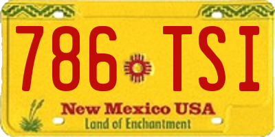NM license plate 786TSI