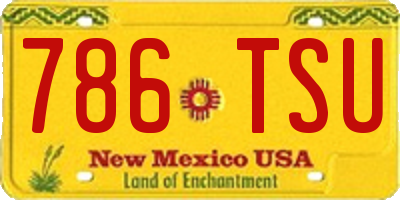 NM license plate 786TSU