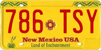 NM license plate 786TSY