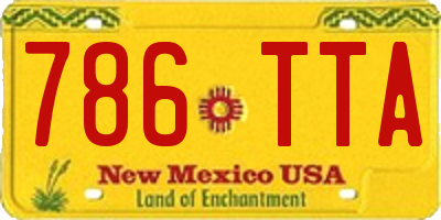 NM license plate 786TTA
