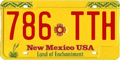 NM license plate 786TTH