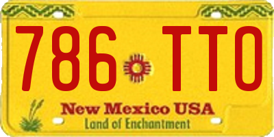 NM license plate 786TTO