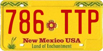 NM license plate 786TTP