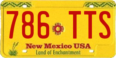 NM license plate 786TTS