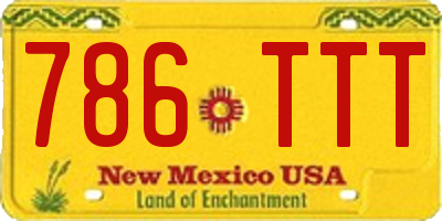 NM license plate 786TTT