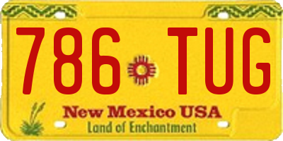 NM license plate 786TUG