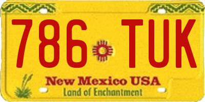 NM license plate 786TUK