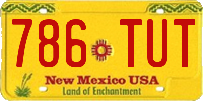 NM license plate 786TUT