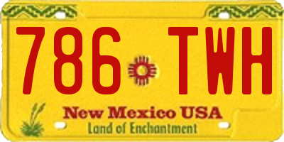 NM license plate 786TWH