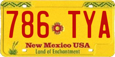 NM license plate 786TYA