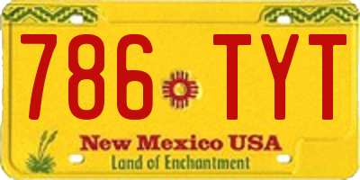 NM license plate 786TYT