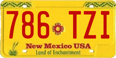 NM license plate 786TZI