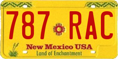 NM license plate 787RAC