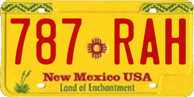 NM license plate 787RAH