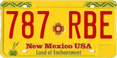 NM license plate 787RBE
