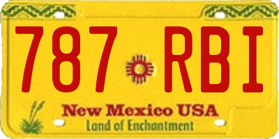 NM license plate 787RBI