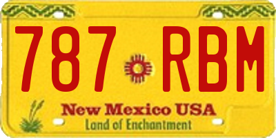 NM license plate 787RBM