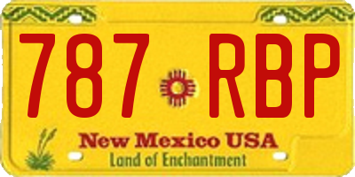 NM license plate 787RBP
