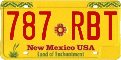 NM license plate 787RBT