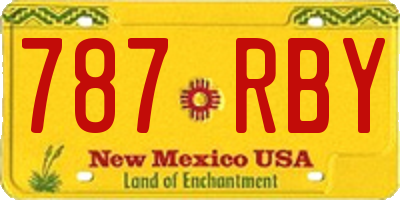 NM license plate 787RBY