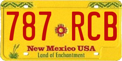 NM license plate 787RCB