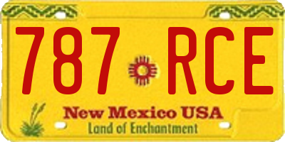 NM license plate 787RCE