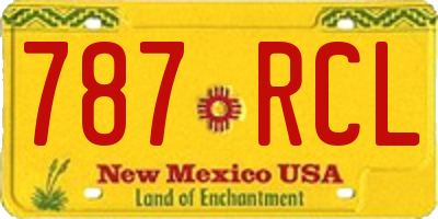 NM license plate 787RCL