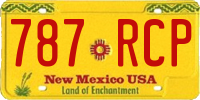 NM license plate 787RCP