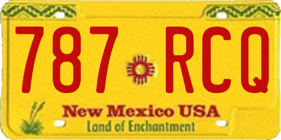 NM license plate 787RCQ