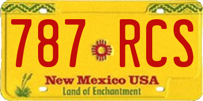 NM license plate 787RCS