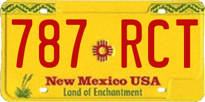 NM license plate 787RCT