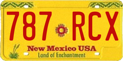 NM license plate 787RCX