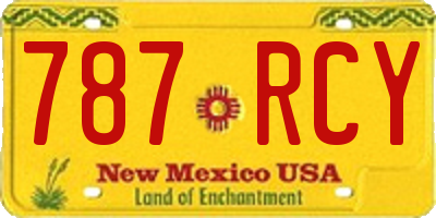 NM license plate 787RCY