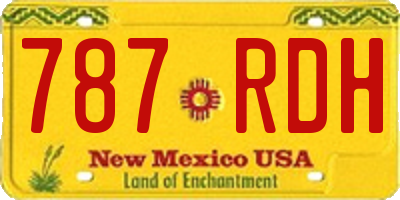 NM license plate 787RDH