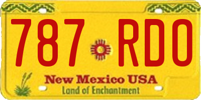 NM license plate 787RDO