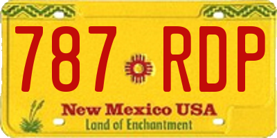 NM license plate 787RDP