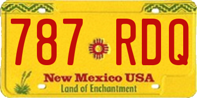 NM license plate 787RDQ