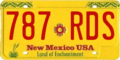 NM license plate 787RDS